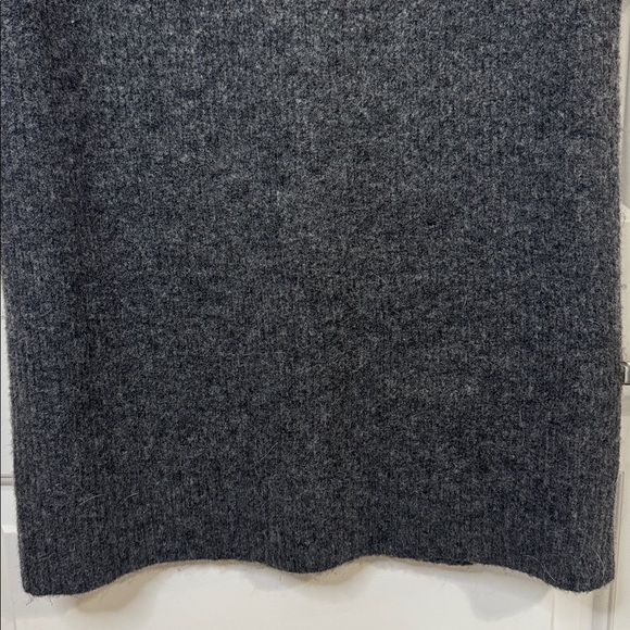 Cozy Gray Turtleneck Sweater Charcoal Gray Midi Dress Women's Small Petite - Picture 6 of 13